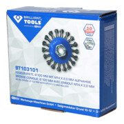 Brilliant Tools Brosse conique, Ø 100 mm avec fixation M14 x 2,0 mm-2