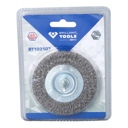 Brilliant Tools Brosse disque, Ø 75 mm avec arbre de 6 mm