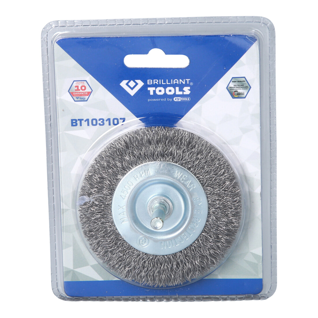 Brilliant Tools Brosse disque, Ø 75 mm avec arbre de 6 mm