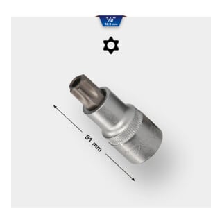 Brilliant Tools Bussola a inserto TX 1/2" ,con foro, TB55