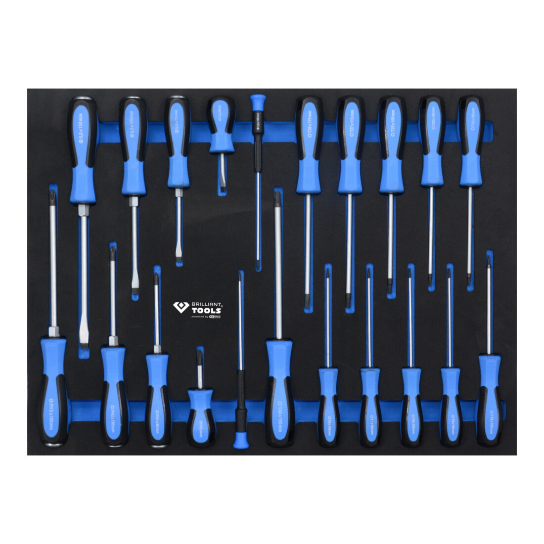 Brilliant Tools Carrello con 7 cassetti e 473 attrezzi