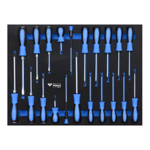 Brilliant Tools Chariot d’atelier avec 7 tiroirs et 473 outils