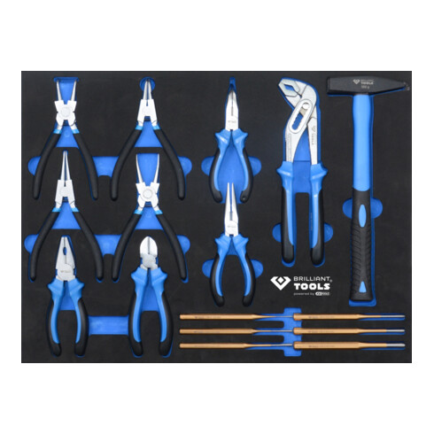 Brilliant Tools Chariot d’atelier avec 7 tiroirs et 473 outils