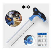 Brilliant Tools Clé à ergot T-Griff TX T10 x 75 mm avec trou frontal