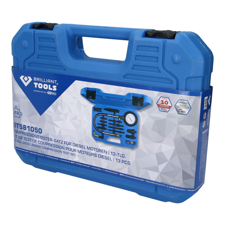 Brilliant Tools Coffret de contrôle de compression pour moteurs diesel, 15 pcs