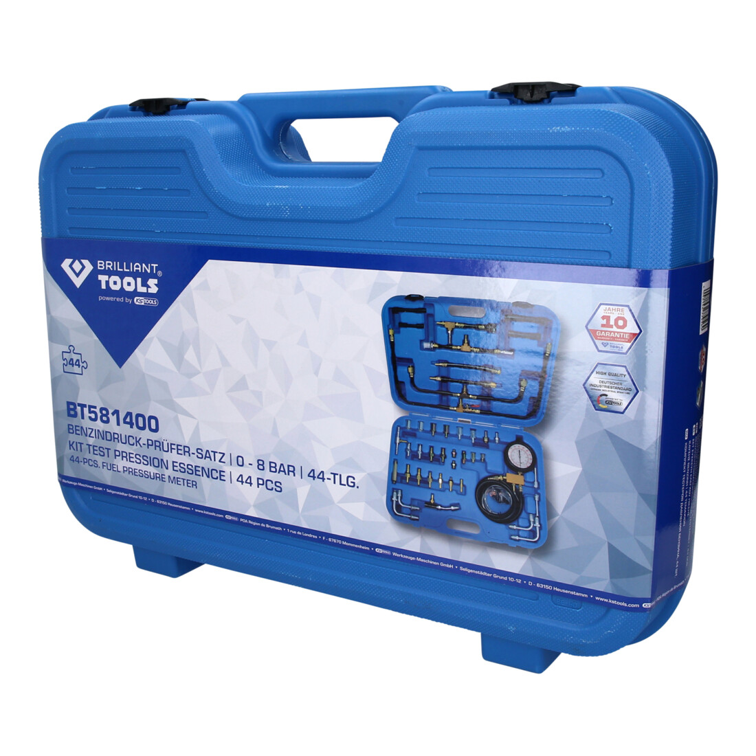 Brilliant Tools Coffret de contrôle de pression essence, 44 pcs