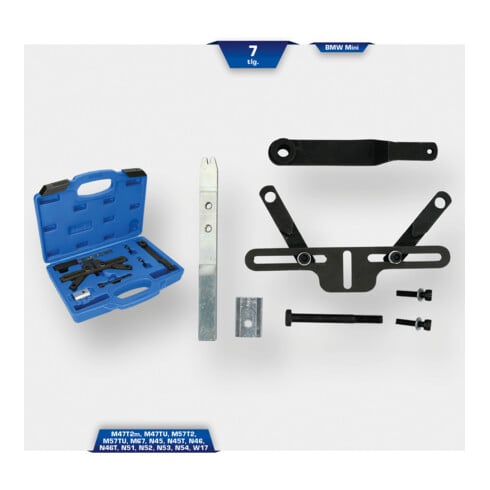 Brilliant Tools Coffret d'outils de blocage de disque d'embrayage pour BMW, Mini M47 T2, M47 TU, M57 T2, M57 TU, M67, N45, N45T, N46, N46T, N51, N52, N53, N54, W17