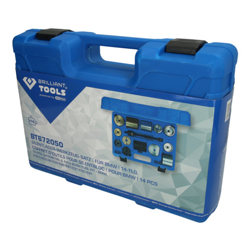 Brilliant Tools Coffret d'outils pour silent-blocs, pour BMW, 14 pcs pour E36, E46, E38, E39, E60, E61, E31, E90, E91