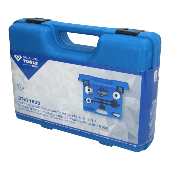 Brilliant Tools Coffret d'outils pour silent-blocs, pour VW Polo 9N, 8 pcs