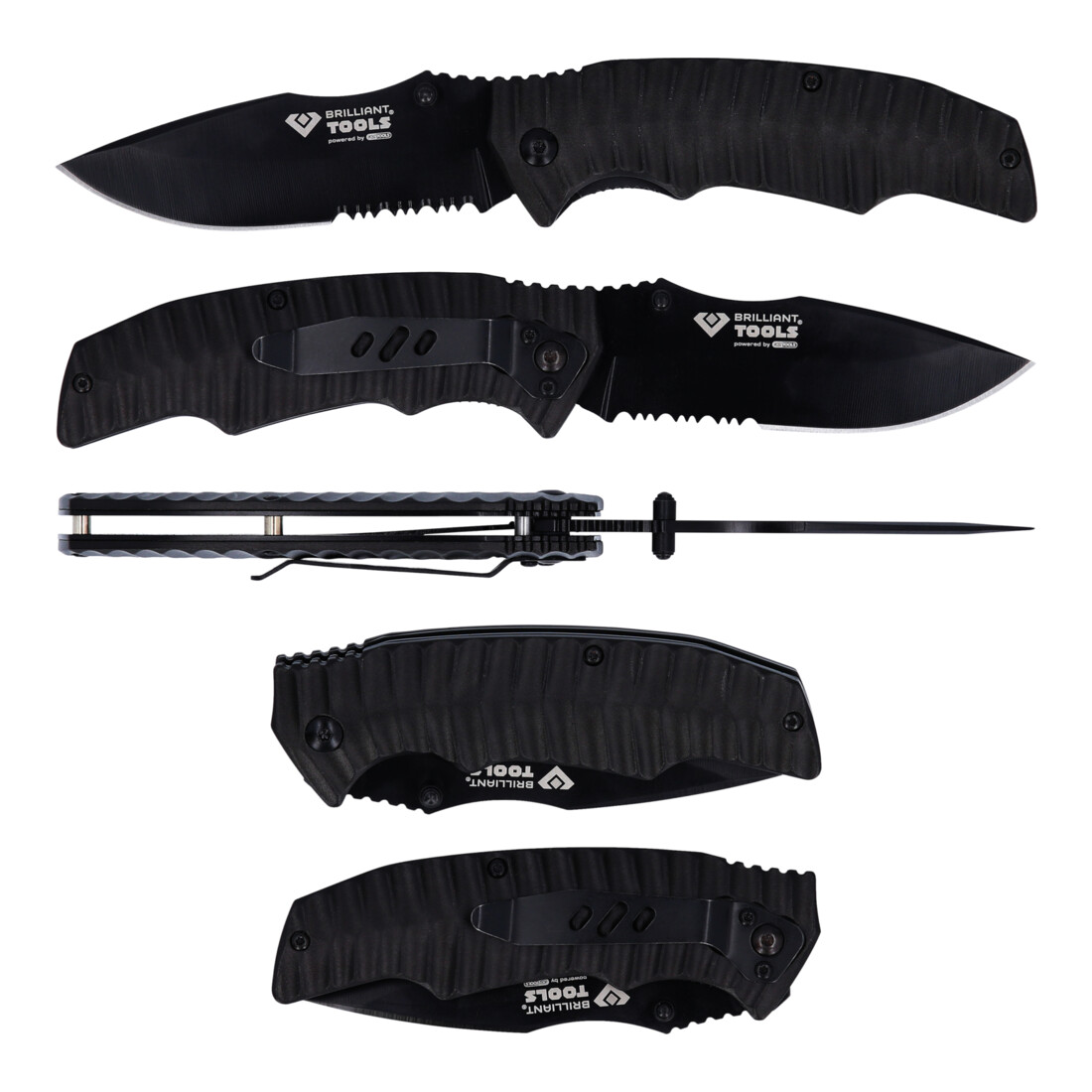 Brilliant Tools Coltellino pieghevole con fermo e custodia
