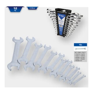 Brilliant Tools Doppel-Maulschlüssel-Satz, 12-tlg