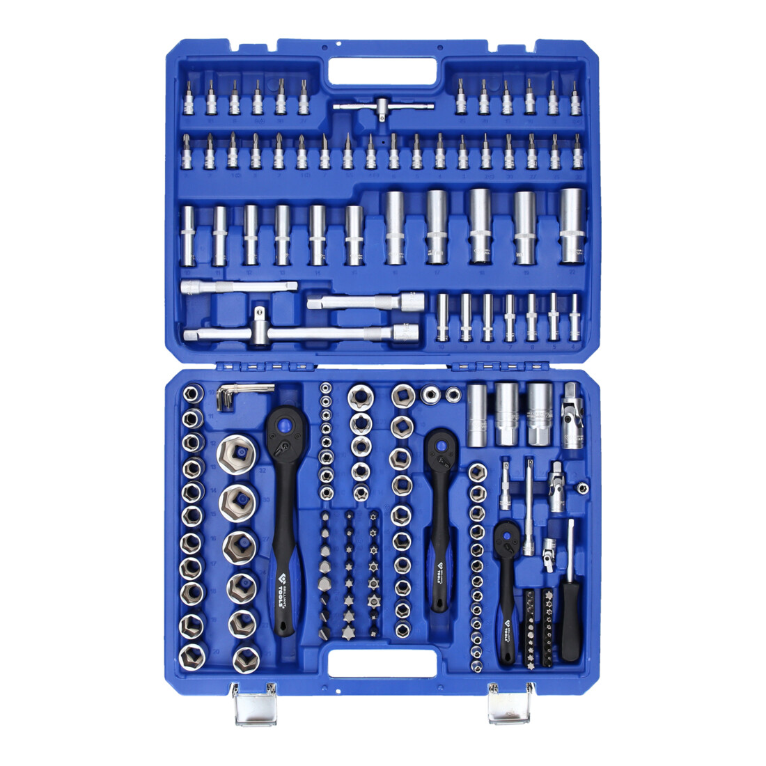 Brilliant Tools Dopsleutelset, 172 dlg, 1/4". 3/8", 1/2"