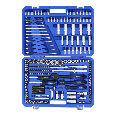 Brilliant Tools Dopsleutelset, 216 dlg, 1/4". 3/8", 1/2"