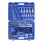 Brilliant Tools Dopsleutelset, 216 dlg, 1/4". 3/8", 1/2"-4