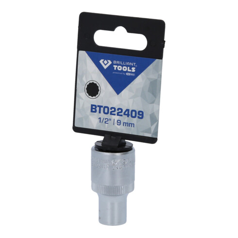 Brilliant Tools Douille 1/2" à douze pans, 9 mm