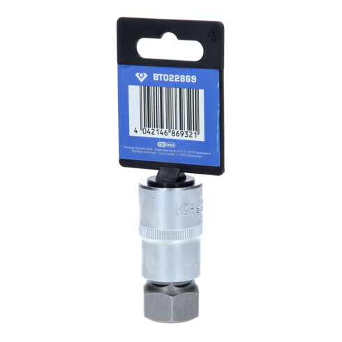 Brilliant Tools Douille à embout hexagonal 1/2", 55 mm de long, 22 mm