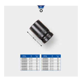 Brilliant Tools Douille hexagonale courte 1/2" 13 mm Kraft