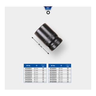 Brilliant Tools Douille hexagonale courte 1/2" 17 mm Kraft