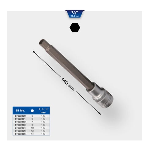 Brilliant Tools 1/2 pouce hexagonal