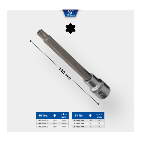 Brilliant Tools 1/2 pouce Torx bit socket