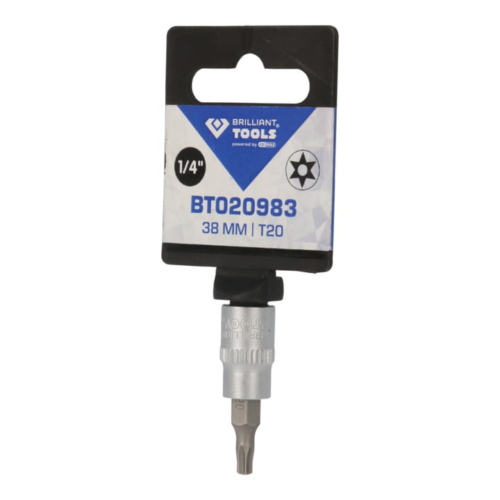 Brilliant Tools Douille TX 1/4" percée, TB20
