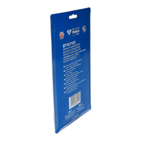 Brilliant Tools Druckluft-Ausblaspistole inklusive 3 Wechseldüsen