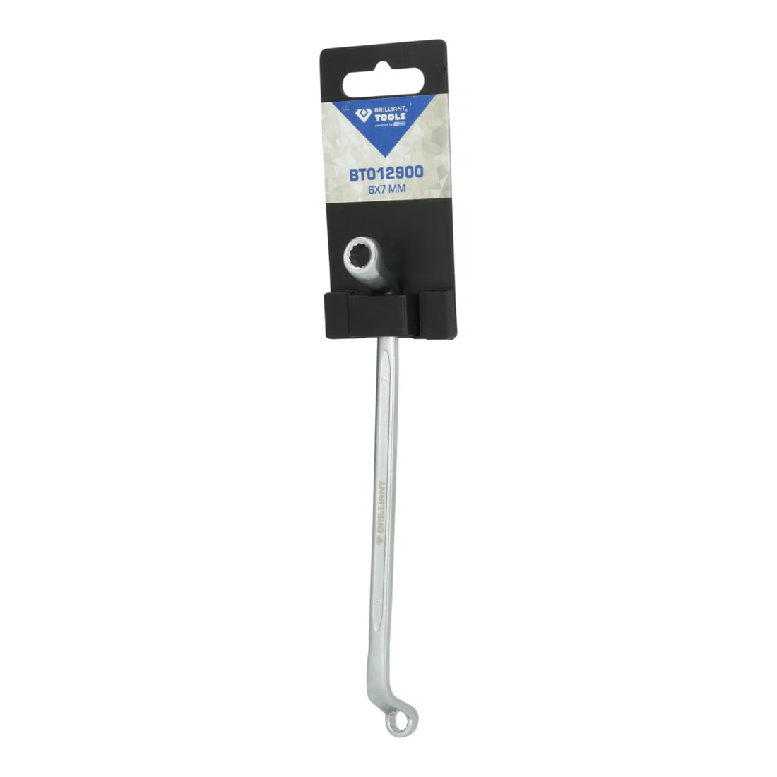 Brilliant Tools dubbele ringsleutel, gebogen