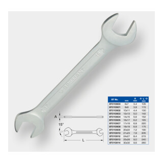 Brilliant Tools dubbele steeksleutel