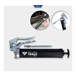 Brilliant Tools Eenhands-smeerpistool, 500 ccm