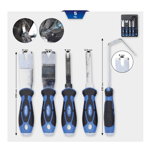 Brilliant Tools Ensemble d'extracteurs et de coupe, 5 pièces