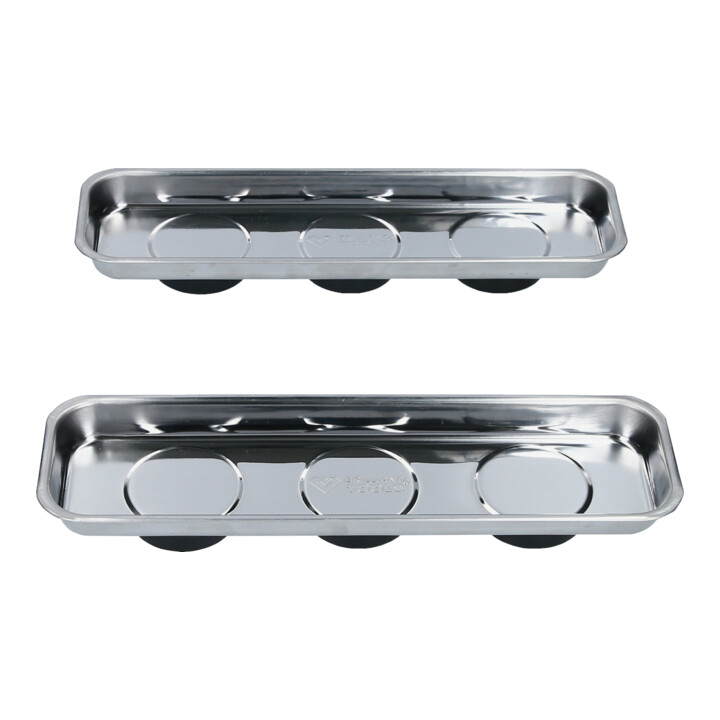 Brilliant Tools Ensemble plateau magnétique / coupelle en acier inoxydable 65 × 226 mm, 2 pcs
