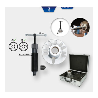 Brilliant Tools Estrattore idraulico per albero di azionamento, 98mm - 12,5 cm