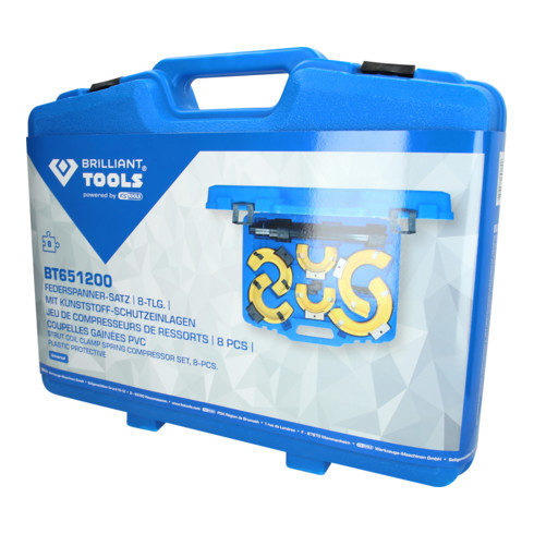 Brilliant Tools Federspanner-Satz, 15-tlg, mit Kunststoff-Schutzeinlagen