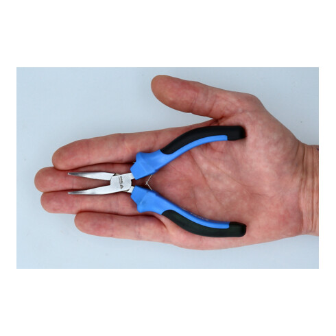 Brilliant Tools Feinmechanik-Flachrundzange, gebogen