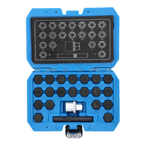 Brilliant Tools Felgenschloss-Sortiment für Audi, 22-tlg