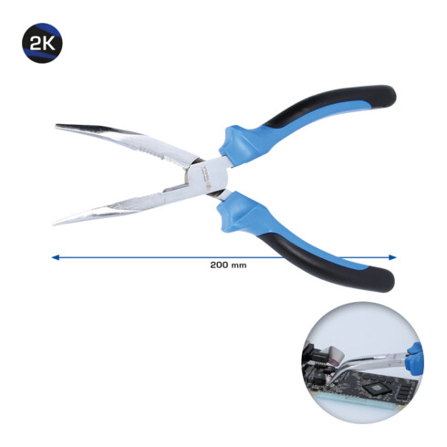 Brilliant Tools Flachrundzange, gebogen, 150 mm