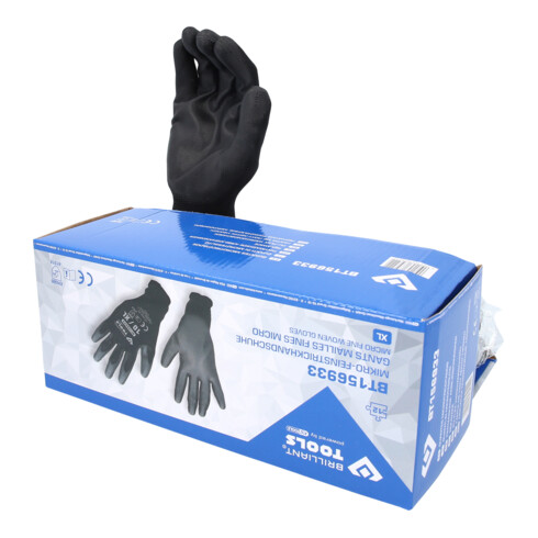 Brilliant Tools Gants en tricot micro-fin