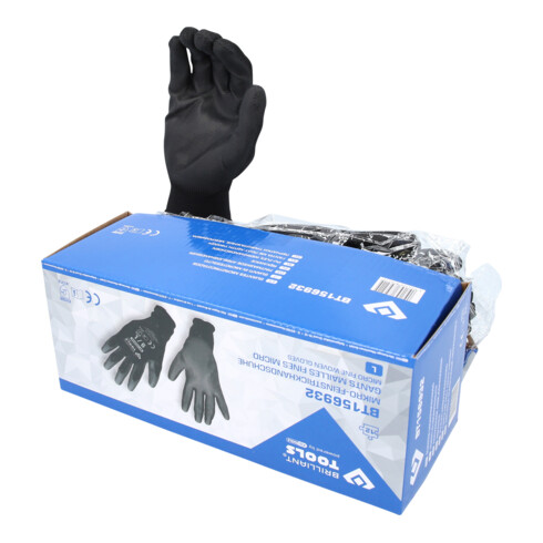 Brilliant Tools Gants en tricot micro-fin
