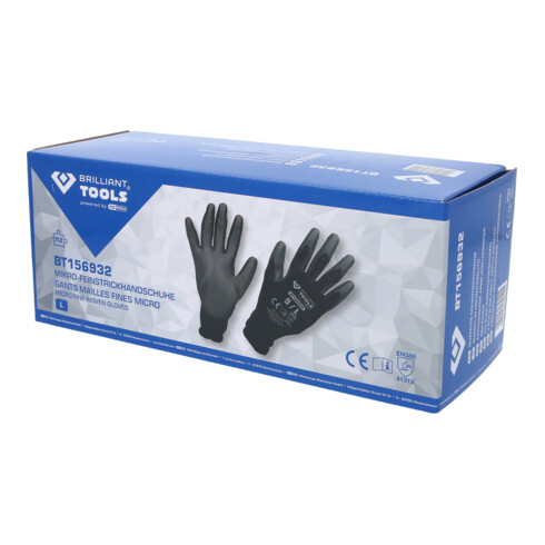 Brilliant Tools Gants en tricot micro-fin