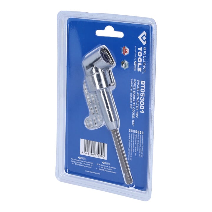 Brilliant Tools Gebogen bithouder, 105°