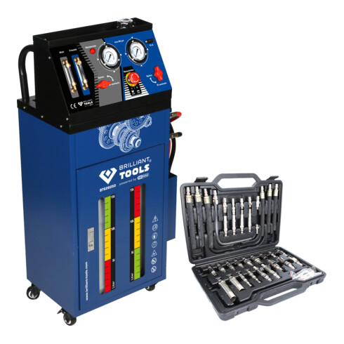 Brilliant Tools Getriebespülgerät für Automatikgetriebe inklusive 35-tlg Adapter-Satz