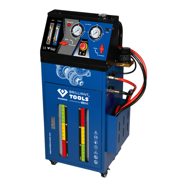 Brilliant Tools Getriebespülgerät für Automatikgetriebe inklusive 35-tlg Adapter-Satz