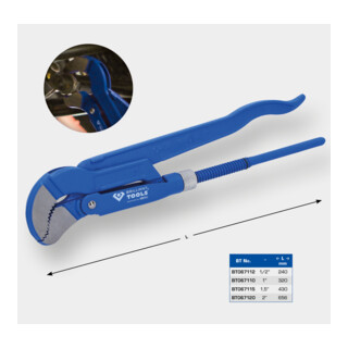 Brilliant Tools Hoekbektang, 45° gebogen