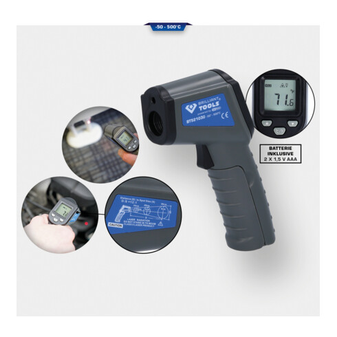Brilliant Tools Infrarot-Thermometer, -50° bis 500°
