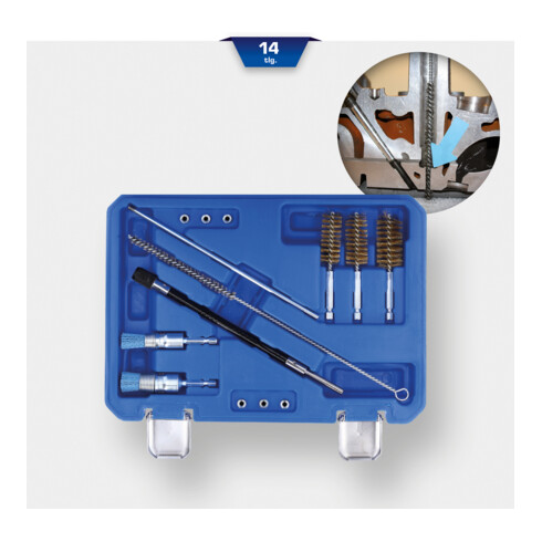 Brilliant Tools Injectiezitting- en schachtreinigingsset, 14-dlg.