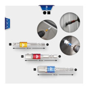Brilliant Tools Jeu d’adaptateurs carré 1/4" + 3/8" + 1/2", 3 pcs