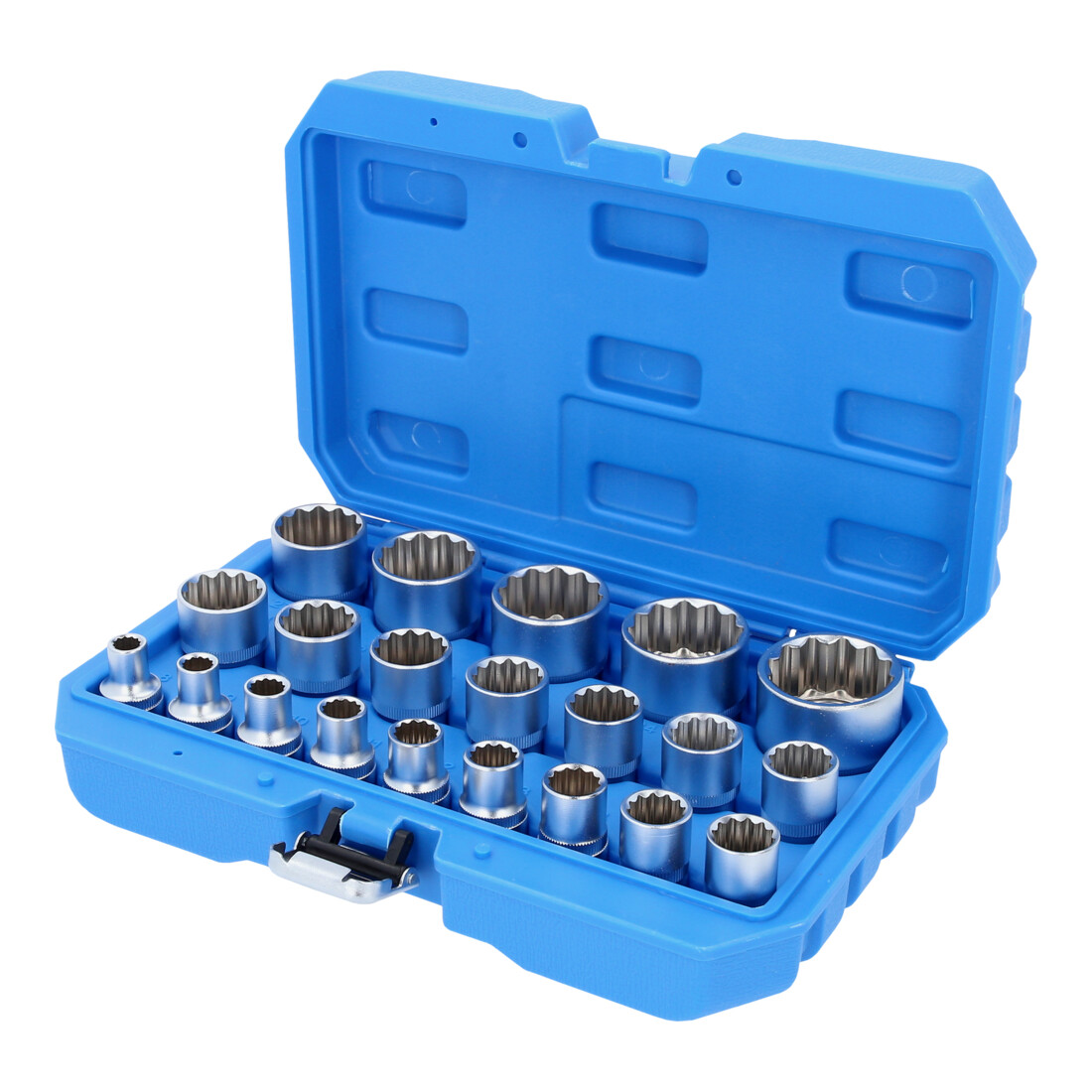 Brilliant Tools Jeu de clés à douille 1/2", 12 pans, court, 21 pièces, 8 - 36 mm