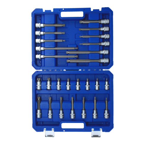 Brilliant Tools Jeu de clés à douille 1/2", 26 pcs, profil à denture multiple, XZN