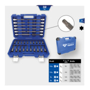 Brilliant Tools Jeu de clés à douille 1/2", 32 pcs, profil TX