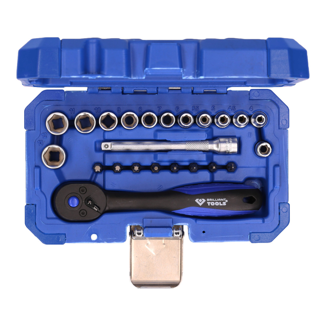 Brilliant Tools Jeu de clés à douille 1/4", 23 pcs